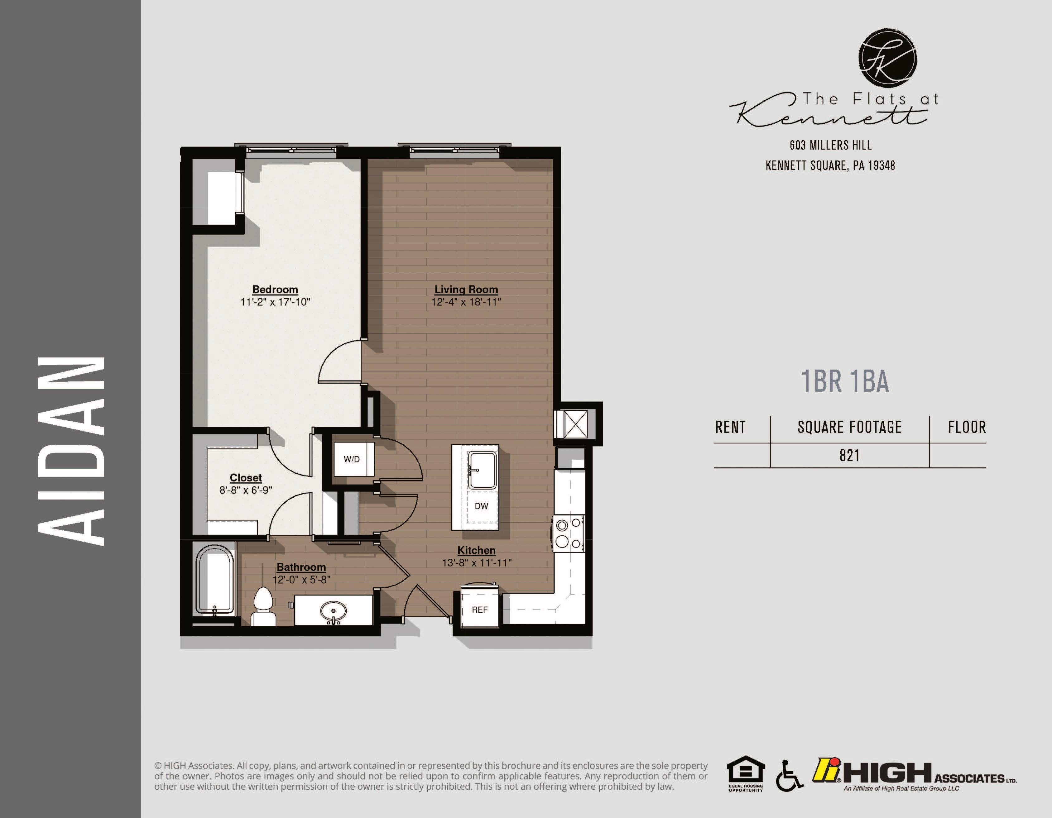 1 Bedroom - Aidan